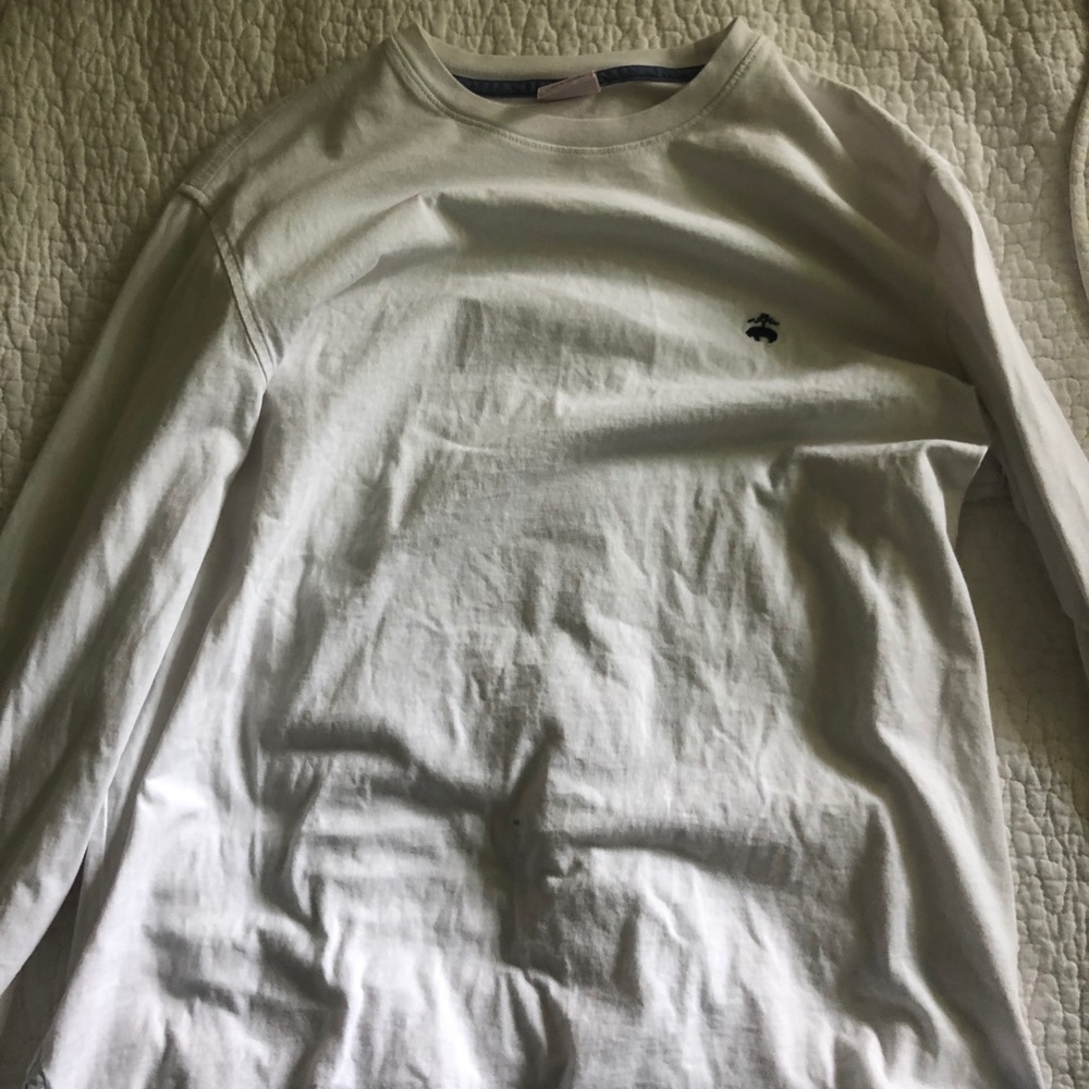 brooks brothers long sleeve white tee